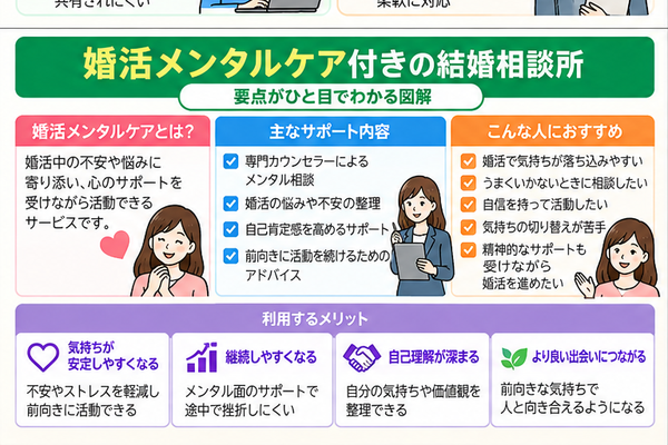 婚活メンタルケア付きの結婚相談所