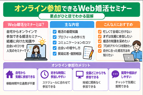 オンライン参加できるWeb婚活セミナー